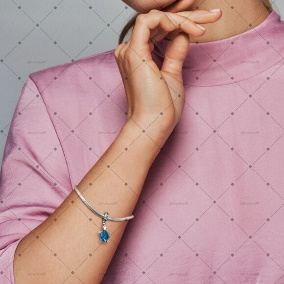 Pandora Murano Glass Sea Turtle Dangle Charm - Picture 4 of 6